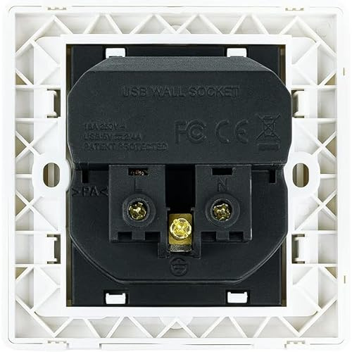 Prise murale Schuko avec 2 ports USB (2,4 A) pour une charge rapide. Design blanc élégant, parfait pour n'importe quel environnement. Idéal pour une utilisation à la maison ou au bureau, maximise