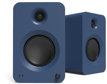 Kanto REN 200W Powered Speaker System with HDMI ARC Input for TV & Home Theater | USB-C and Bluetooth 5.3 | High/Low Pass Filter | Pair | Matte Blue