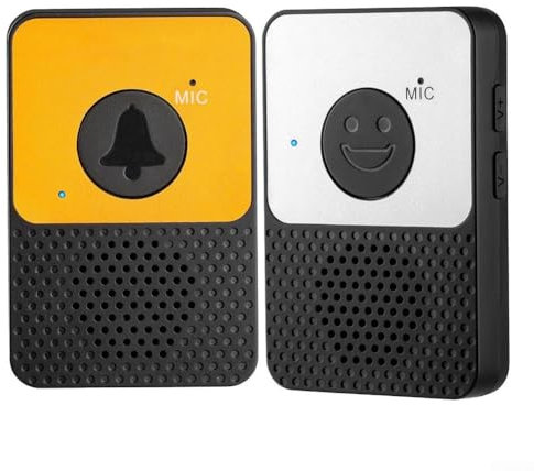 Oniissy Campanello senza fili, citofono full duplex vivavoce 8 volumi, portata 304,8 m, campanello di comunicazione bidirezionale con campanello per casa e ufficio