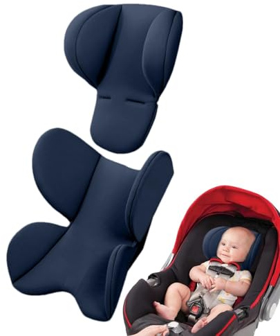 Reductor Silla Coche Bebe,Soporte Para La Cabeza Del Asiento Del Automóvil Para Recién Nacidos, Protección Para La Cintura Y La Cabeza, Cojín Fijo, Para Asientos De Automóvil, Cochecito, Tumbona