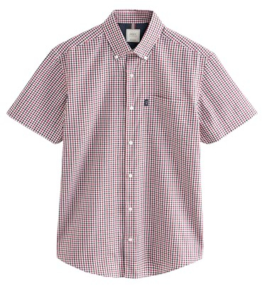 NEXT Hombres Camisa Oxford de Corte estándar de Manga Corta con diseño Abotonado fácil de Planchar