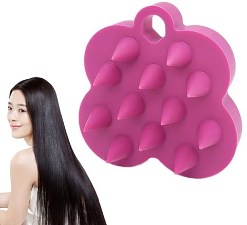 Tyinerc Spazzola per shampoo – Pettine in silicone morbido per uso manuale | Spazzola per capelli per doccia | per donne, shampoo, doccia, lavaggio, pulizia, relax, bagno