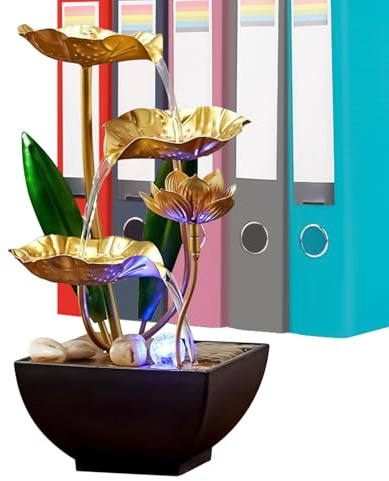 lyanny Fuente De Escritorio De Interior - Relajación Zen Con Iluminación LED Relajante,Con Sonidos Relajantes Fuente De Agua Para Interiores - Para Acuario Oficina Sala De Estar Dormitorio Hotel Pieza