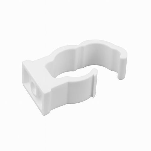 Westco - Clip de tubería con bisagras individuales de 50 x 15 mm, soporte de tubería de plástico seguro para sistemas de fontanería, calefacción y agua