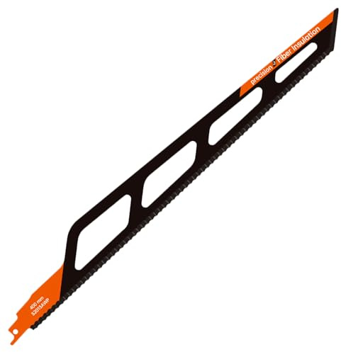 1 hoja de sierra de sable Pro de 400 mm para materiales aislantes, hoja de sierra para lana mineral, tubos aislantes, placas aislantes y materiales blandos, accesorios de sierra para trabajos de