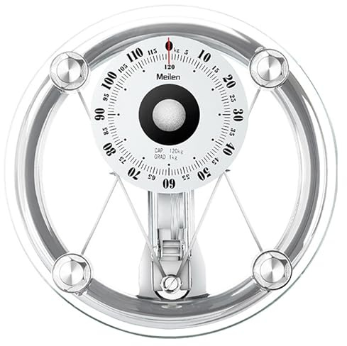 Báscula Mecánica, Báscula De Baño Analógica Profesional, Báscula Corporal 120kg, Esfera Grande 155mm, Vidrio Templado Redondo/cuadrado, Protección Ambiental, Para Hoteles, Gimnasios, Hogares, B round