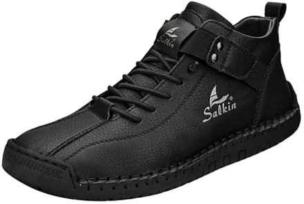 Scarpe da uomo in pelle, a piedi nudi, impermeabili, in pelle scamosciata, per attività all'aperto, stivaletti impermeabili, barefoot, scarpe da trekking, piedi larghi, scarpe sportive ortopediche