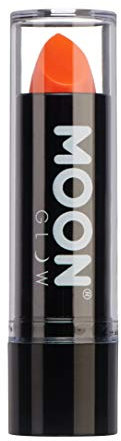 Moon Glow Barra de labios neón UV - Barra de labios de color neón brillante - Brilla bajo los rayos UV Naranja intenso 1 Unidad (Paquete de 1)