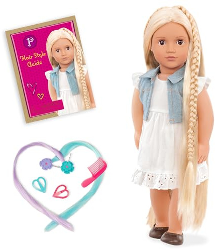 Our Generation Phoebe Fashion Doll, kids activity 46 cm Doll with Complete Outfit and Accessories Including Hair Extensions and Comb, Kids play Toys, Perfect for Kids� Playtime Adventures