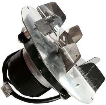 Estrattore - aspiratore fumi per stufe a pellet con motore ECOFIT 2RECA3 e girante in acciaio AISI 430