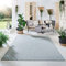 Steffensmeier Indoor Outdoor Teppich Öland Balkon Terrasse Küche Garten wasserfest Kunststoff, strapazierfähig, Raute Mint Beige, 80x150 cm