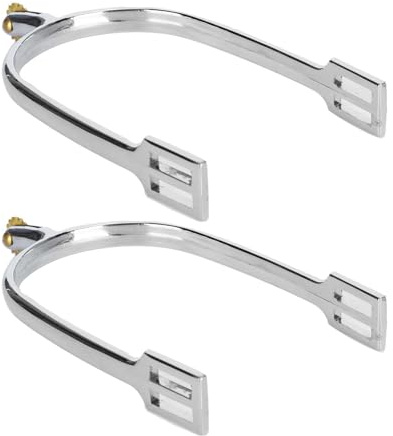 Jeanoko Accesorio de Caballo de Montar de Estilo inglés de aleación de Zinc de espuelas de Caballo con Rowel de Cobre Giratorio 4 . 7oz 4 . 3x3x0 . 7in