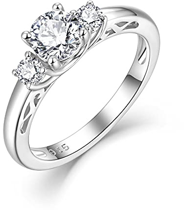 starchenie Anillo de Mujer, Anillo de Compromiso de Plata de ley 925 para Amantes