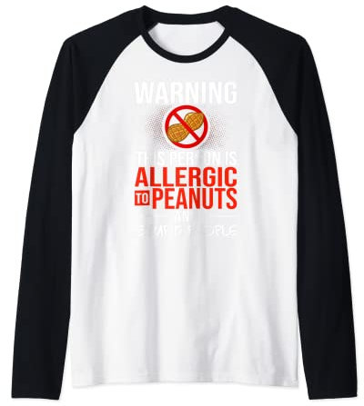 Test de signe d'allergie aux noix d'arachide Manche Raglan