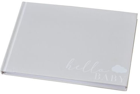 Ginger Ray- Libro degli Ospiti o Album Fotografico per Battesimo con Copertina Rigida 32 Pagine, Panna, Bianco, HBA-107