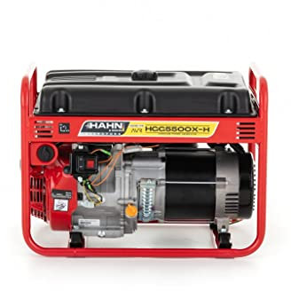 Benzin Stromerzeuger 5 kW – Leiser Generator mit automatischer Spannungsregelung (AVR) – 18L Tank – Bis zu 9,2 Std. (bei 50% Belastung) Laufzeit für gewerblichen und privaten Gebrauch, 96 dB/A