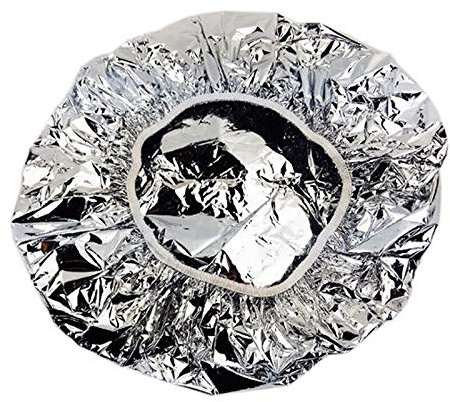 Duendhd Bonnet de douche à isolation thermique en feuille d'aluminium élastique pour femme - Argenté