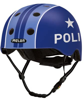 Melon »Officer« Leichter und Cooler Kinderfahrradhelm für Jungen und Mädchen mit maximalem Schutz Größe XXS-S (46-52cm) Blau Dunkelblau Polizei …