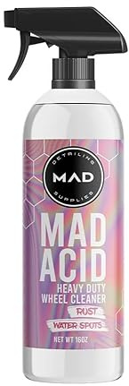 MAD Acid Heavy Duty Wheel Cleaner & Rim Cleaner - Safe on Chrome, Clear Coated Painted Surfaces, Glass, Plastic, And Most Wheel Finishes - Brake Dust, Rust, and Grime