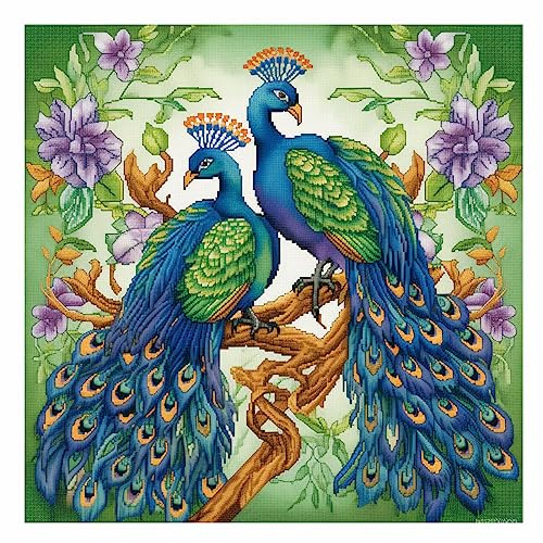 cukol cukol Kit Punto Croce da Ricamare Prestampato Completo, 11CT 46x46 cm