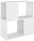 vidaXL Bücherregal mit 2 Fächern Standregal Aktenregal Wandregal Regal Raumteiler Raumtrenner Büroregal Weiß 60x24x63cm Holzwerkstoff