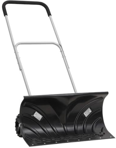 Camerina Schneeschaufel mit Verlängerbarem Griff Schwarz 66 cm Stahl Vehicle Snow Shovel
