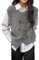 Damen Strickweste Ärmellos V Ausschnitt Braune Baumwolle Pullover Sweater Vest Ärmellos Warm Casual Pullunder Strickpullunder Longweste Winter Schwarz Pullover Vest Strickweste