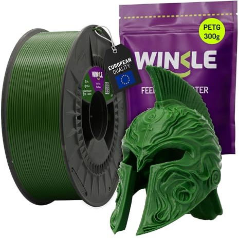 WINKLE PETG Filament 1.75mm Tannengrün, 300g Spule, 3D Drucker Filament Kompatibel mit FDM Druckern, 3D-Druckmaterialien, Maßgenauigkeit +/- 0.05mm, Schlagfest, Leicht zu Bedrucken