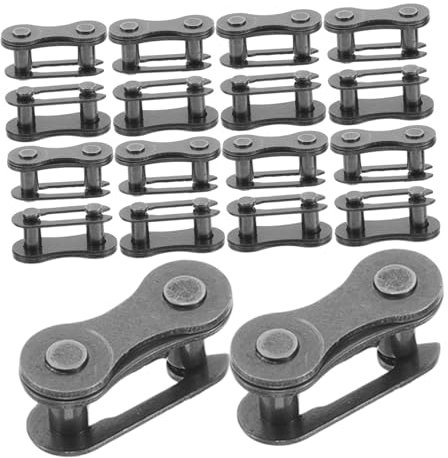 TOYANDONA 20 Pièces Boucle De Chaîne De Vélo Maillon De Chaîne De Cyclisme Connecteurs De Liaison Accessoires De Réparation De Vélos Kit De Réparation De Vélos Noir Acier
