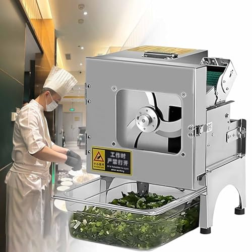 GIZMIT Affettatrice Commerciale per cipollotti, Macchina per Tagliare porri ad Alta velocità da 200 W, Tritatutto per cipollotti, per Uso Domestico Commerciale, 150 kg/Ora C75