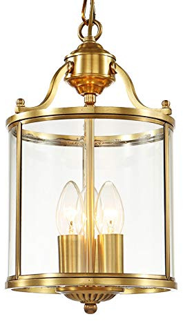YRYRYW För sovrum vardagsrum matsal, e27 e14 nordisk all koppar ljuskrona, amerikansk ljuskrona, studierum ljus, sovrum ljus fixtur, matsal ljus-koppar 20 * 36 cm Household faucets