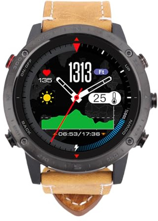 SPYMINNPOO Montre Connectée de Sport en Alliage Ti, étanche jusqu'à 50 M, Suivi de la Condition Physique et Notifications pour la Course à Pied et la Plongée