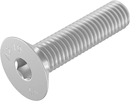 Tornillo avellanado SECCARO M6 x 25 mm, acero inoxidable V2A VA A2, DIN 7991 / ISO 10642, hexágono interior, 20 piezas