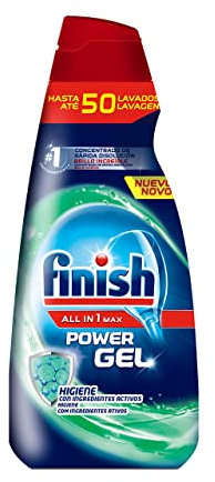 Finish All in 1 Max Power Gel Higiene Detergente Gel Lavavajilla - 50 dosis