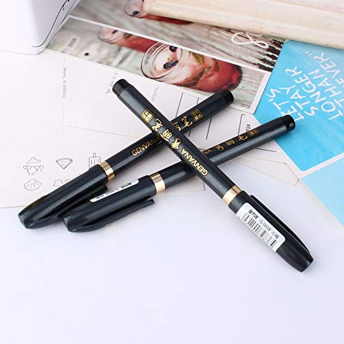Nitrip 3pcs Artiste Stylo de Calligraphie, Calligraphie Japonaise Chinois Pinceau Stylo Encre Lettrage stylos marqueurs écriture Outil de Dessin Artisanat