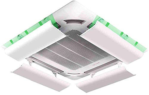 Air Conditioner Deflector for Ceiling Central Air Conditioning Lightweight Plastic Angle Adjustable Easy Installation Prevent The Cold Air from Blowing Straight (One Piece) (60cm)