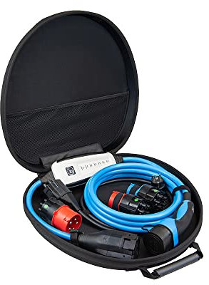 NRGkick 32A 5.0m Set Optimal / mobile Wallbox ohne Installation / Ladegerät für Elektrofahrzeuge / inkl. 32A 5Pol, 16A 5Pol, 16A 3Pol, Typ E+F “Schuko” 13A (EU) und Transporttasche