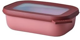 Mepal Multi Bowl Cirqula Rectangular - Mikrowellen Geschir - Geeignet als Luftdichte Aufbewahrungsbox für den Kühlschrank, Mikrowellengeschirr & als Frischhaltedosen - 500 ml - Vivid mauve