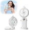 FainFun Handventilator Wasserkühlung, 5000mAh Handventilator mit Wasser USB, 5-Gang einstellbar, Taschenventilator, Faltbarer Tragbarer Mini Ventilator mit Wasser für Büro, Einkaufen, Reisen(Weiß)