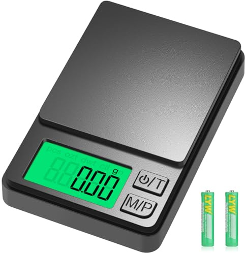 Diyife Mini Scales, 1000g/0.01g High Precision Small Pocket Scales | Portable Micro Scales with Cover, Fast Read with Back-Lit LCD Display, Small Scales for Jewellery Gold Coffee Coin Herb Lab