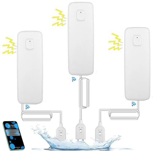 Sensor de Fugas de Agua WiFi, Alarma de 80 dB Con Control Remoto, Aplicación TUYA, Notificación SMS y Teléfono Para Bomba de Sumidero
