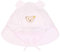 Steiff Baby Mädchen Sonnenhut, Luftige Mütze aus Baumwolle mit Nackenschutz zum Binden, Rosa (Rose Shadow), 45