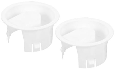 Luxshiny Water Pitcher Lids Glass Water Pitcher Lid Replacement 2pcs Food Grade Plastic Dust Proof Splash Resistant Bottle Stoppers for Jug Glass Bistro,White 3.03X3.03X1.57inch