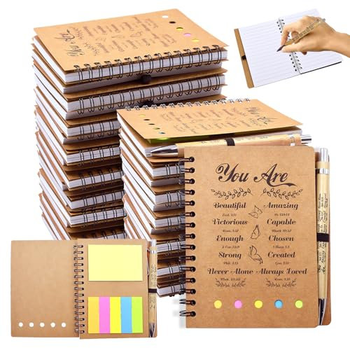 20 Pcs/10 Set Mothers Day Christian Gifts Prayer Journal Set, Bible Verse Pens & Scripture Small Spiral Notebook, Bulk Inspirational Church Notes Notebook Supplies - Faith Based Gift, Christian Stuff