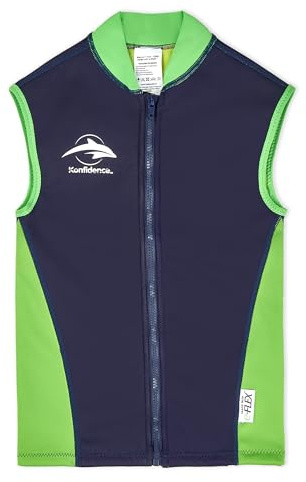 Konfidence Warma Kids Wetsuit Top - UV Protection Rash Vest Made from e-Flex Material with Recycled Plastic