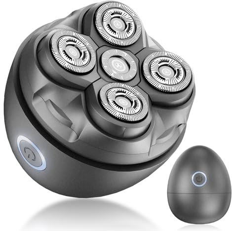 YRF Head Shavers, 2025 Upgrade Electric Head Shavers for Bald Men, Wet/Dry LED Display Rechargeable 5D Rotary Shaver with Type-C Charge,D5
