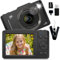 Digitalkamera, Fotoapparat Digitalkameras 48MP 1080P Fotokamera mit 32GB Speicherkarte Vlogging-Kamera mit Blitz, Autofokus, Anti-Shake, Tragbare Kompakte Kamera für Kinder und Anfänger