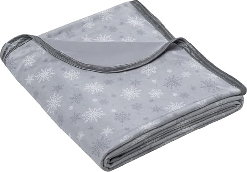 RUMBALUXY Cooling Blanket for Hot Sleepers - Soft & Lightweight Summer Cold Blanket for Night Sweats | Perfect for Bed, Couch, Sofa (Light Grey, Throw 130 x 180cm)