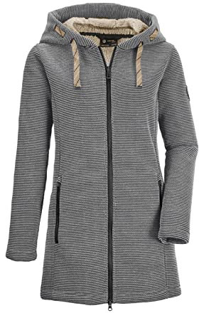 G.I.G.A. DX Damen Casual Strickfleeceparka/Fleecejacke mit Kapuze - GW 54 WMN KNTFLC PRK, gebrochenes weiss, 44, 37640-000