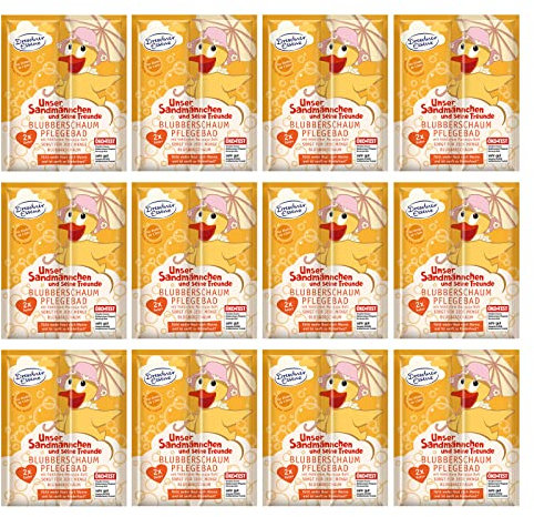 12er Pack Dresdner Essenz Pflegebad Sandmännchen Maracuja-Duft 12 x 60 g Badezusatz vegan